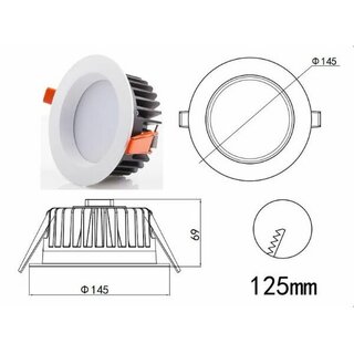 LED Downlight 20W UGR<19  90° 3000K