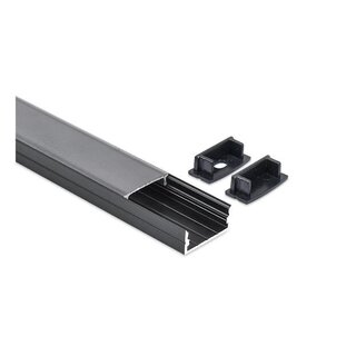 Alu. Profile Black Surface SET ALL-1706 2,5m with black cover