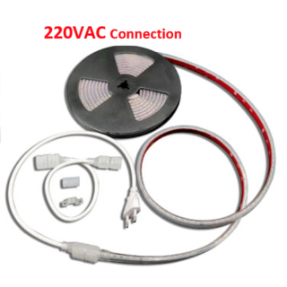LED Strip 220VAC 12W/m IP65 5m/rol