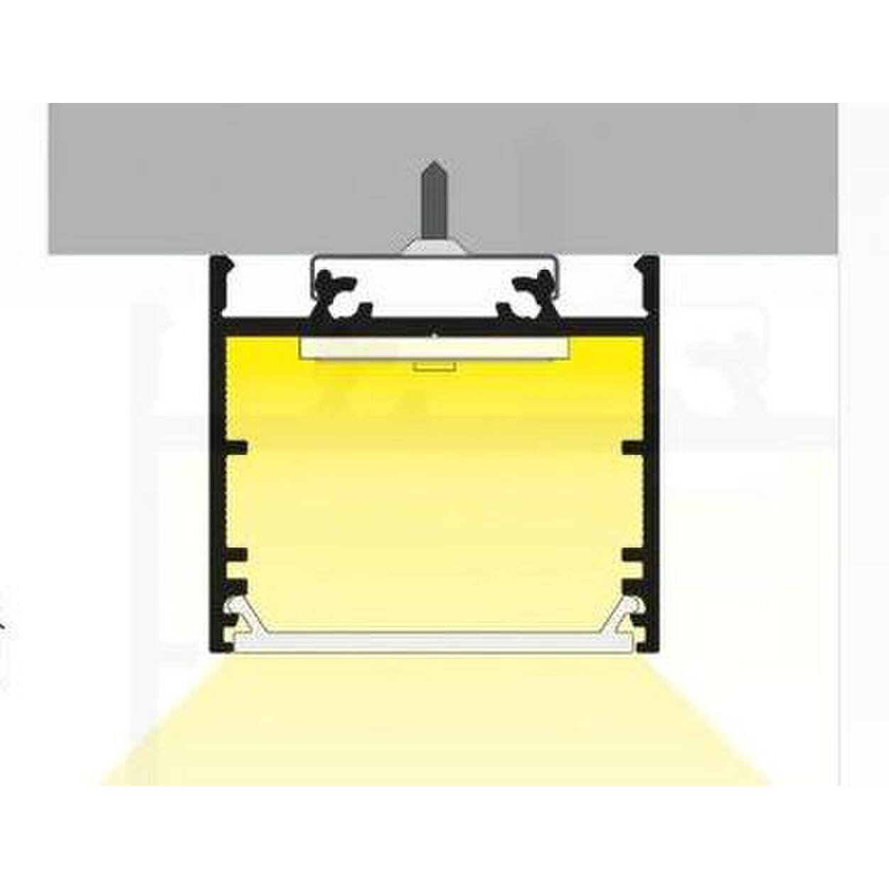 Alu. Black  Profile Surface/Pendel SET ALL-30x30  L= 2,5 m