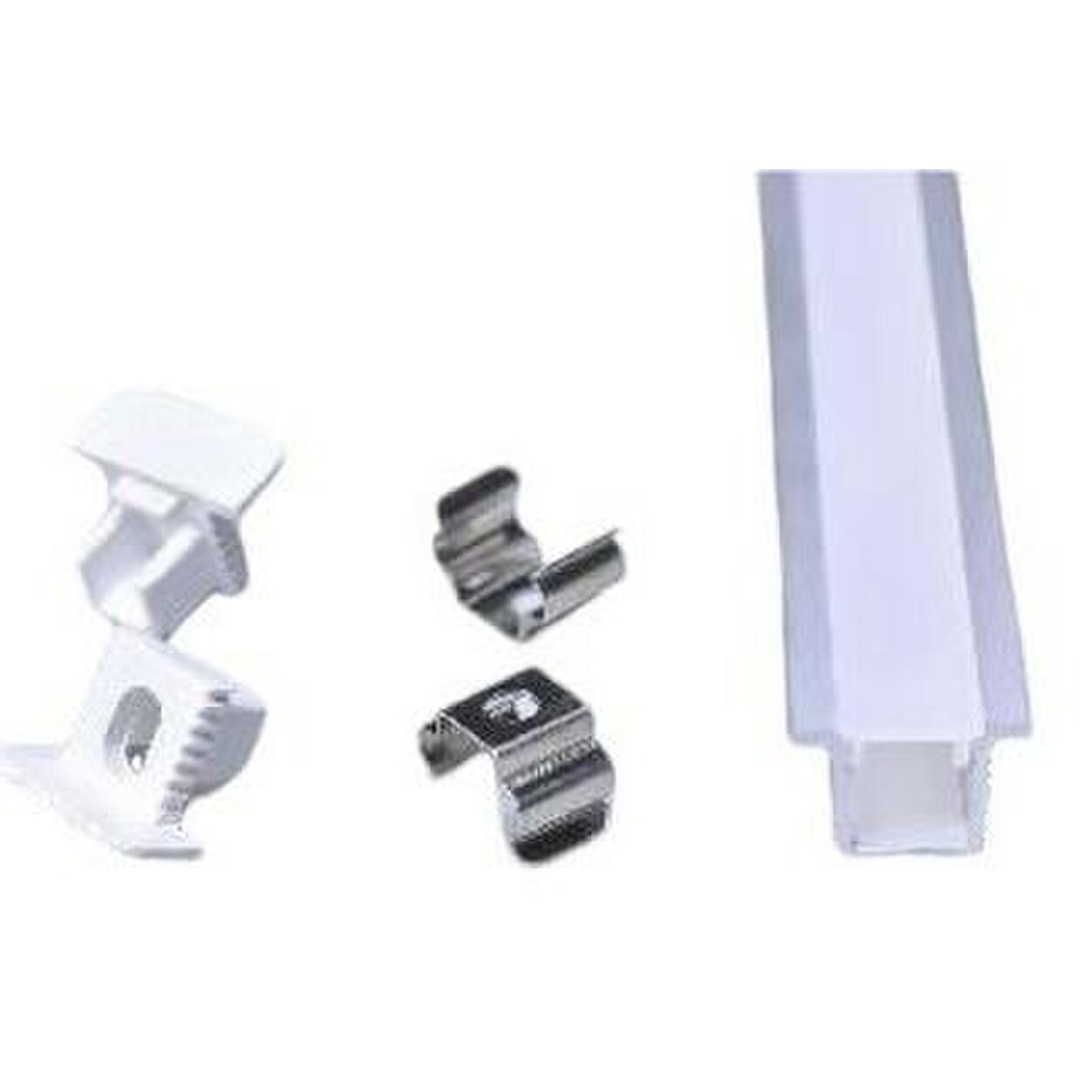 Alu. Profile Recessed SET ALL-0809 2,5m Silver
