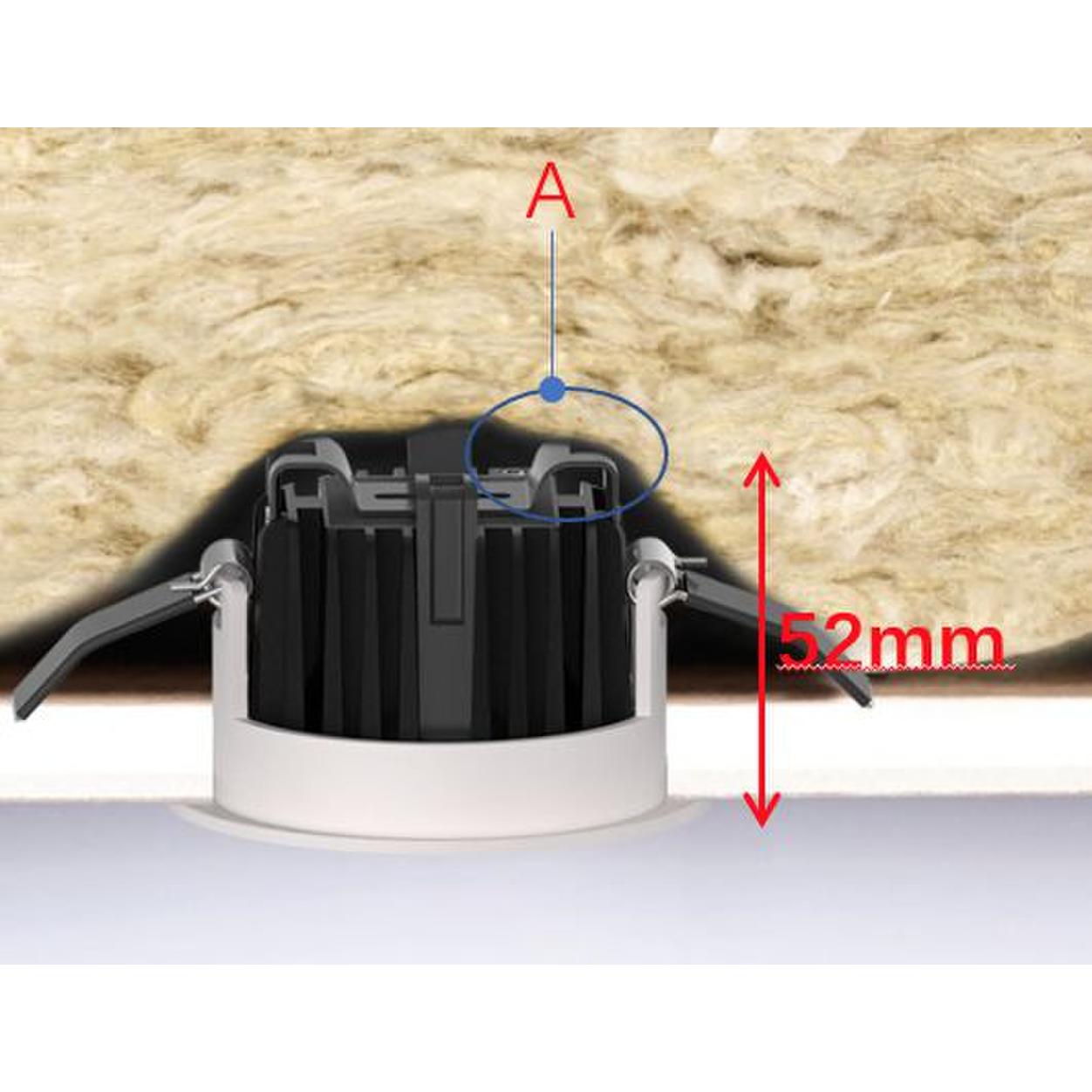 ALL-CCT LED Downlight 6W  60° Housing: white Alum.