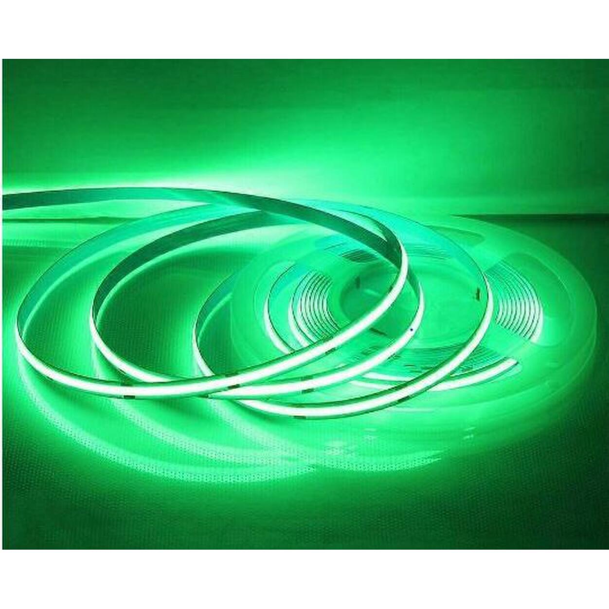 LED Strip COB 8mm 15W Green Color IP20 5m/rol