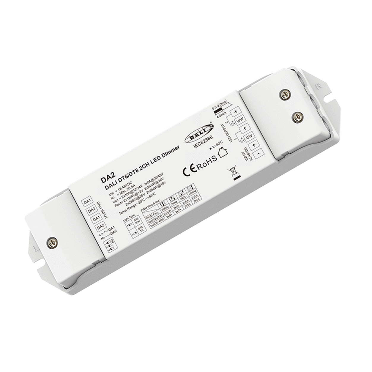 DAli DT6 2Ch*10A LED Dimmer 12V-48VDC 