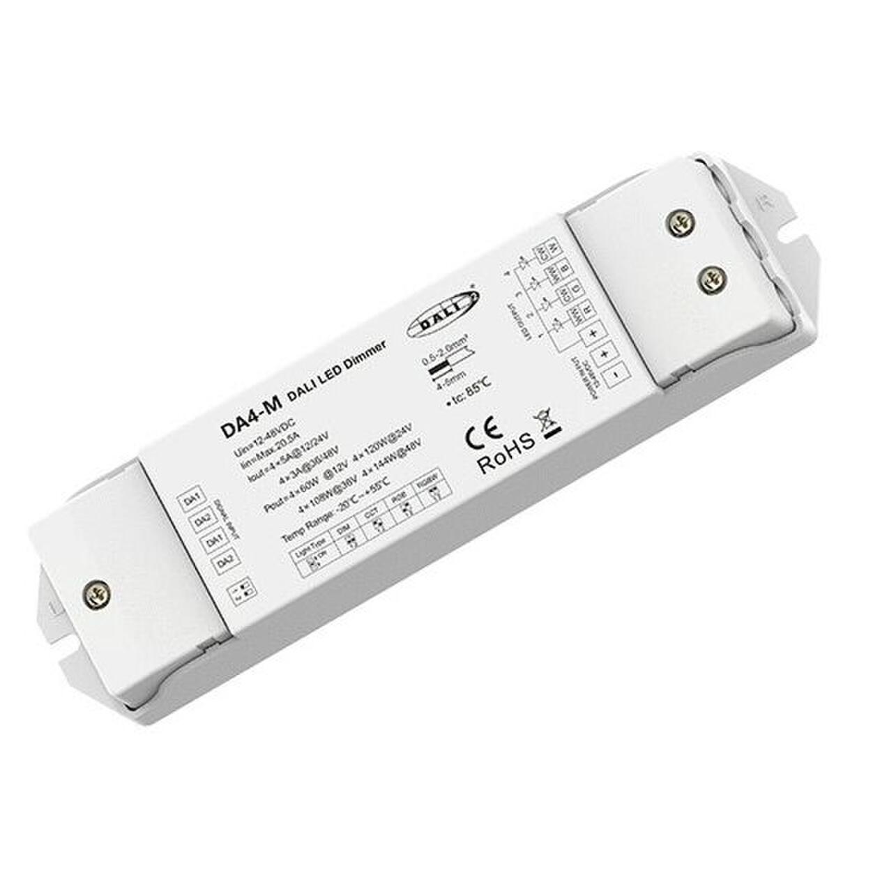 DAli DT8 4Channel LED Dimmer 12VDC-48VDC RGB/RGBW LED-strips
