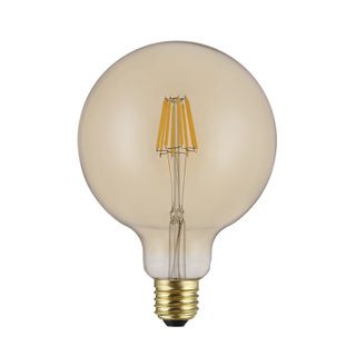 LED Filament Light  G125 6W  Amber E27