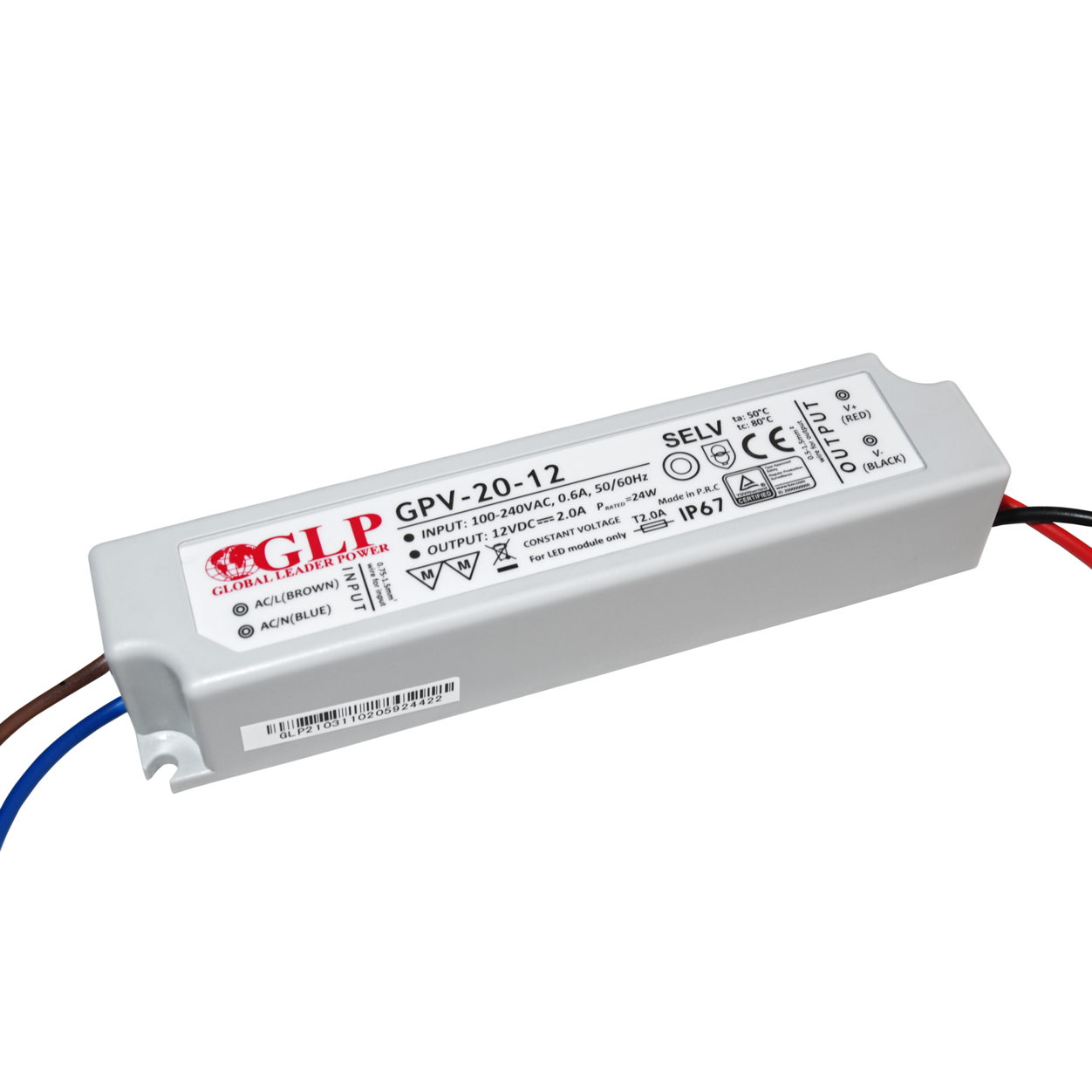 20W Power Supply 12V 1,66A  IP67