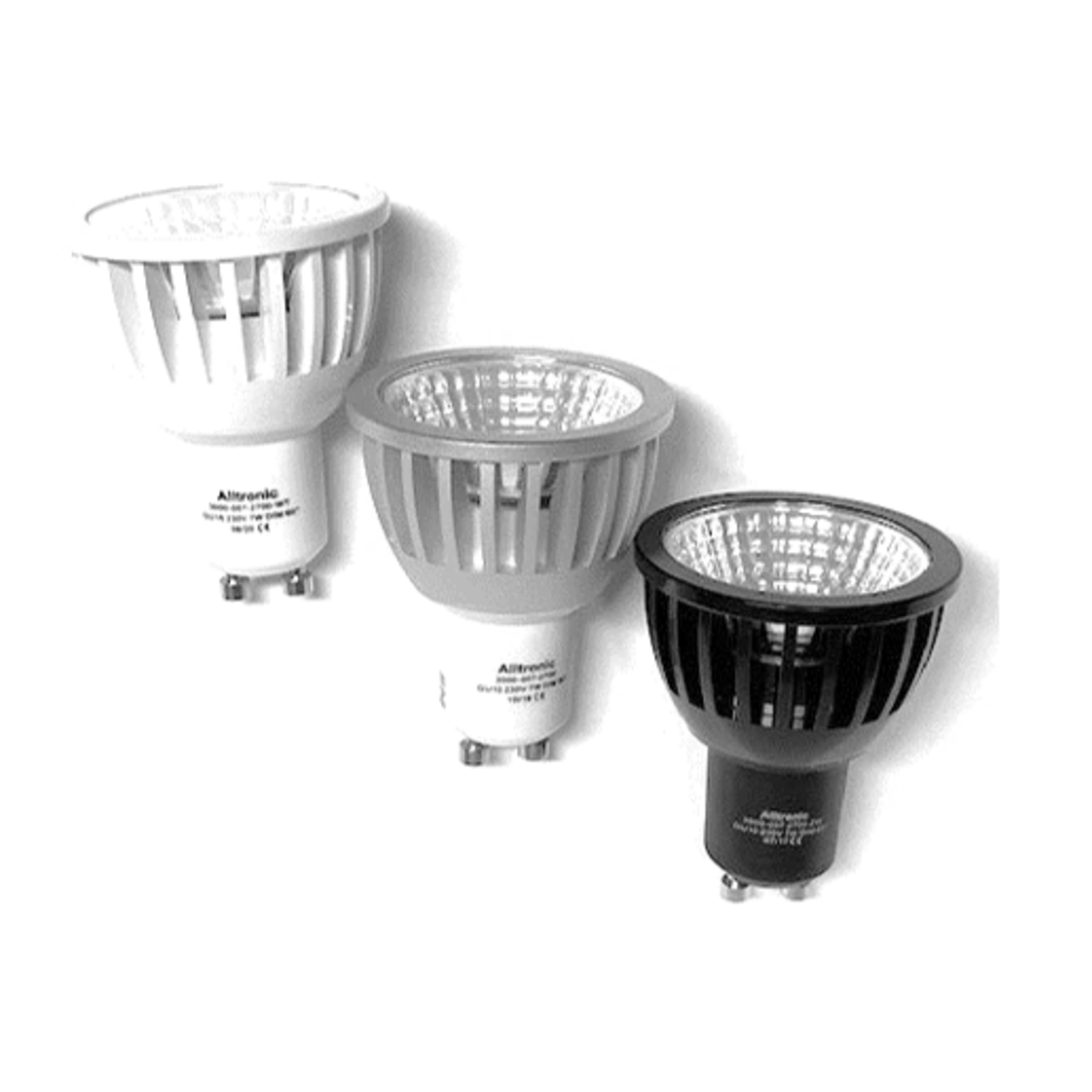 LED GU10 7W 2700K° 60° Zwart