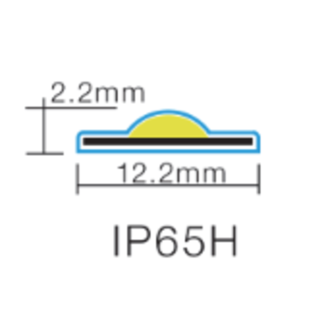 LED Strip COB 12,2mm 24V 16W RGB+W:4000K IP65H 5m/rol