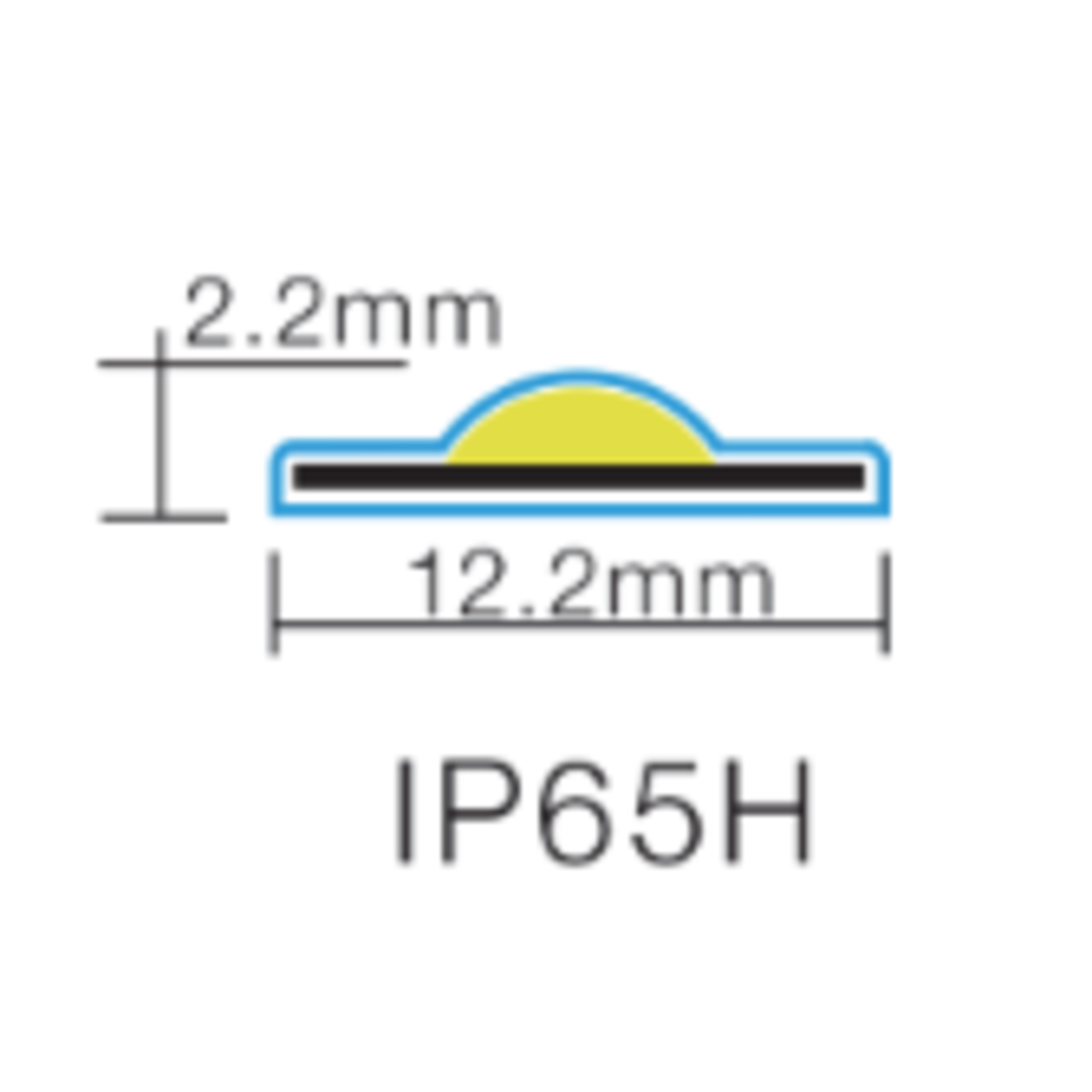 LED Strip COB 12,2mm 24V 16W RGB+W:3000K IP65H 5m/rol