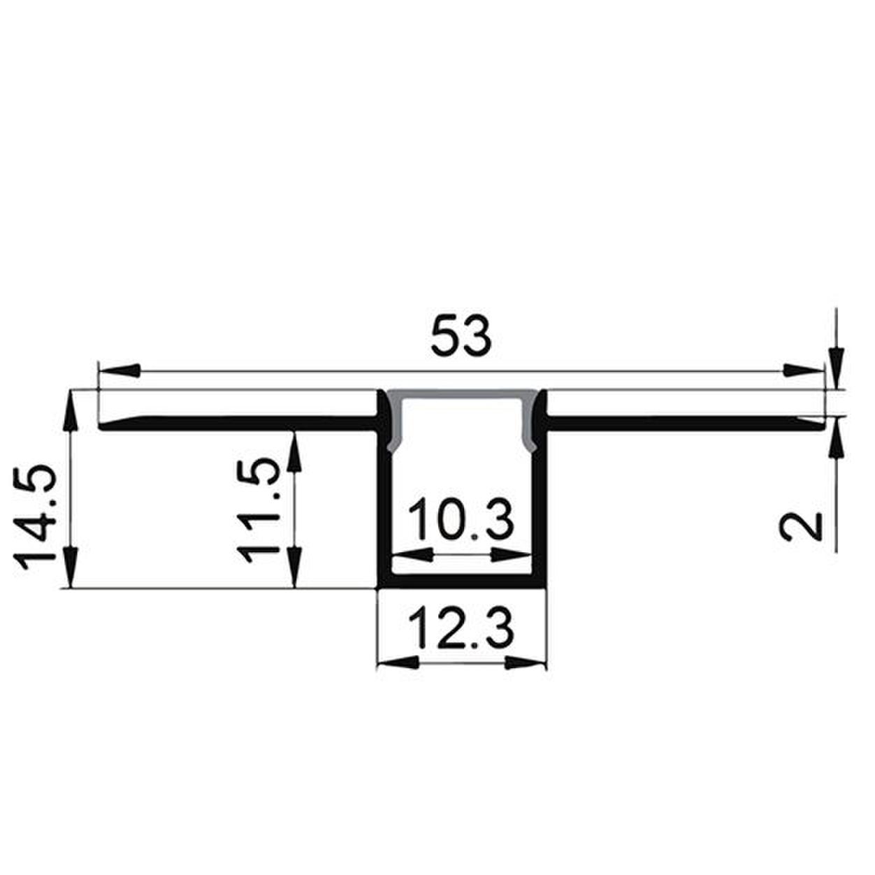 Alu. Profile Recessed SET LE-5315 2,5m