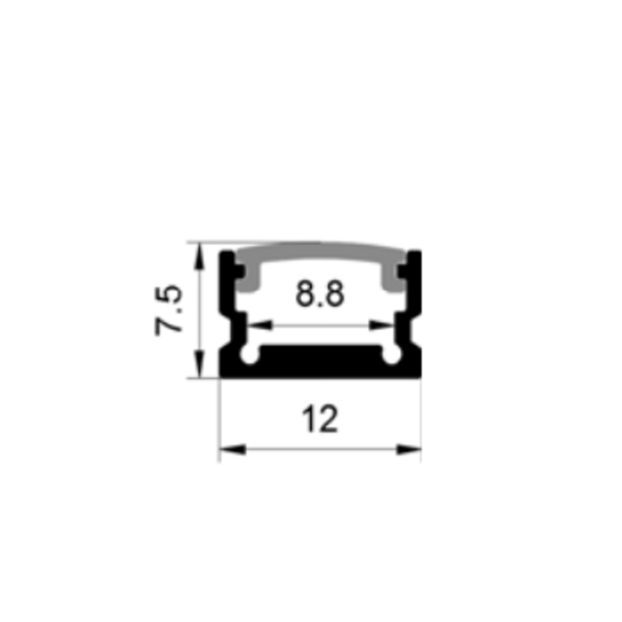 Alu. Profile White Surface SET LS-1307  2,5m