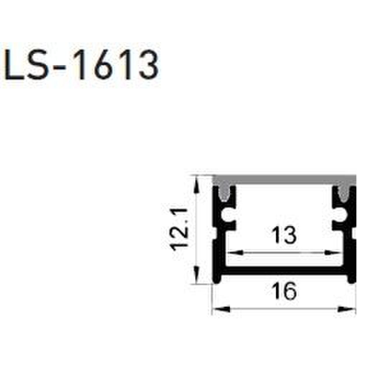 Alu. Profile Silver Surface Set LS-1613  2,5m