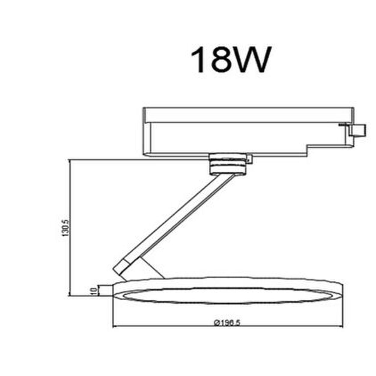 Track Spot LED Panel  18W 3000K Black