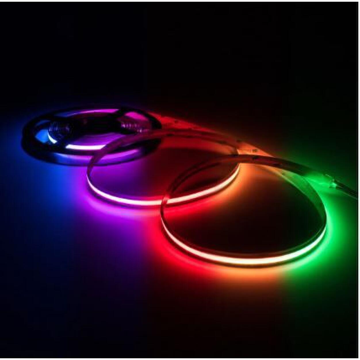 12V - COB LED Strip 8mm 15W RGB IP20 Rol/5m