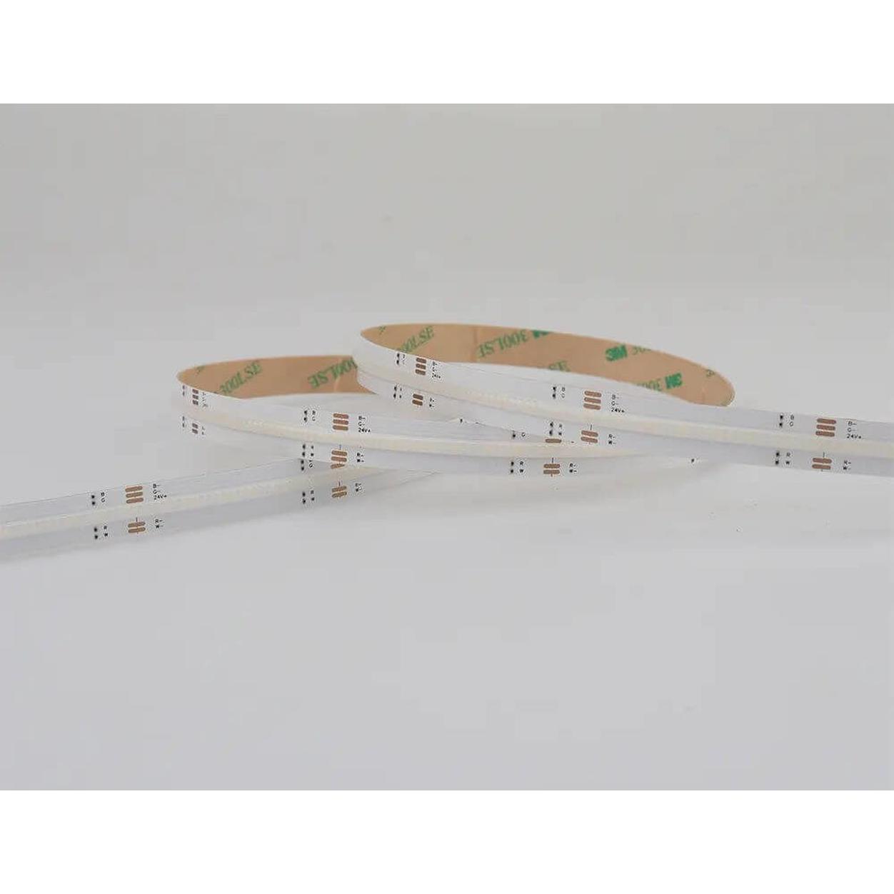LED Strip COB 12,2mm 24V 16W RGB+W:4000K IP65H 5m/rol