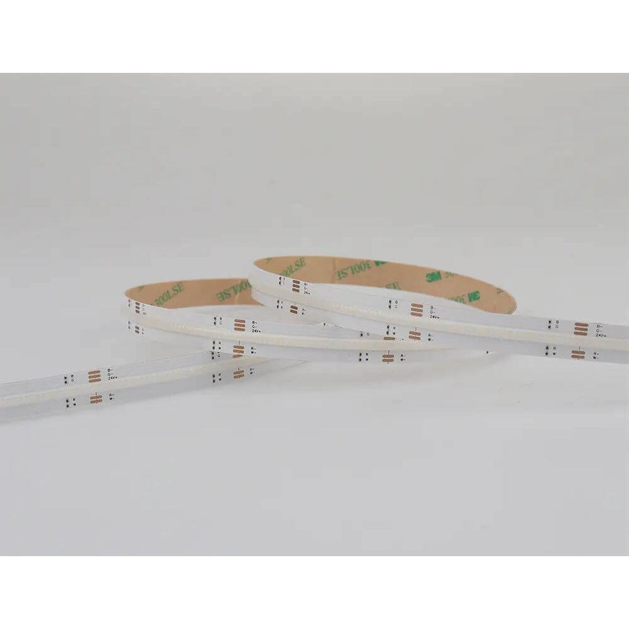 LED Strip COB 12,2mm 24V 16W RGB+W:3000K IP65H 5m/rol