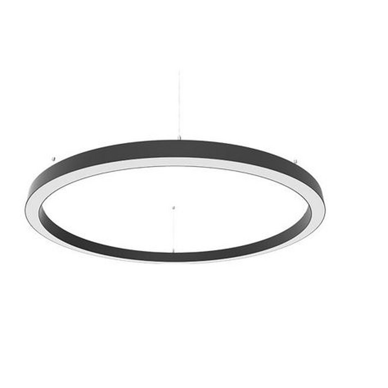 Alu. Ring Profile Ø600x30x35mm Opal cover Black finish 