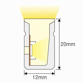 Silicone Neon Flex Side View 12x20mm 5W 2700K