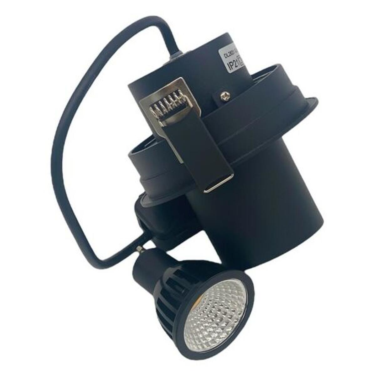 Semi Recessed GU10 Fixtures  Adjustable Black housing