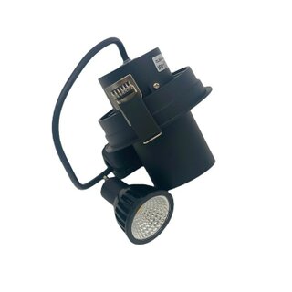 Semi Recessed GU10 Fixtures IP44 Adjustable Black housing