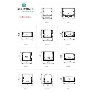 Alu. Profiles  Surface -Serie 