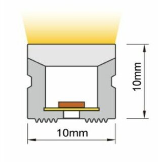 Silicone Neon Flex TOP View 10x10mm 10W 2700K