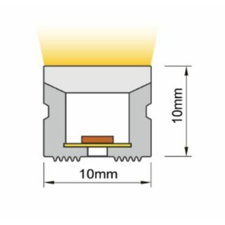 Silicone Neon Flex TOP View 10x10mm 10W 3000K
