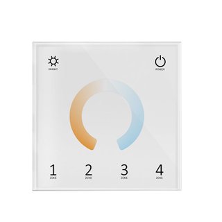 4 Zone Wall mounted RF CCT Remote Control, input 220V White