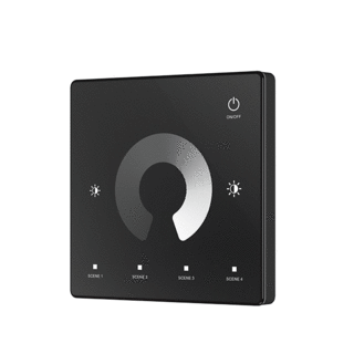 1 Zone, 4 scenes Wall mounted RF Dim. Remote Control on CR2032 battery Black