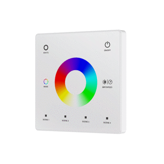 1 Zone RGB/RGBW Wall Mounted  Remote Controller on Battery White