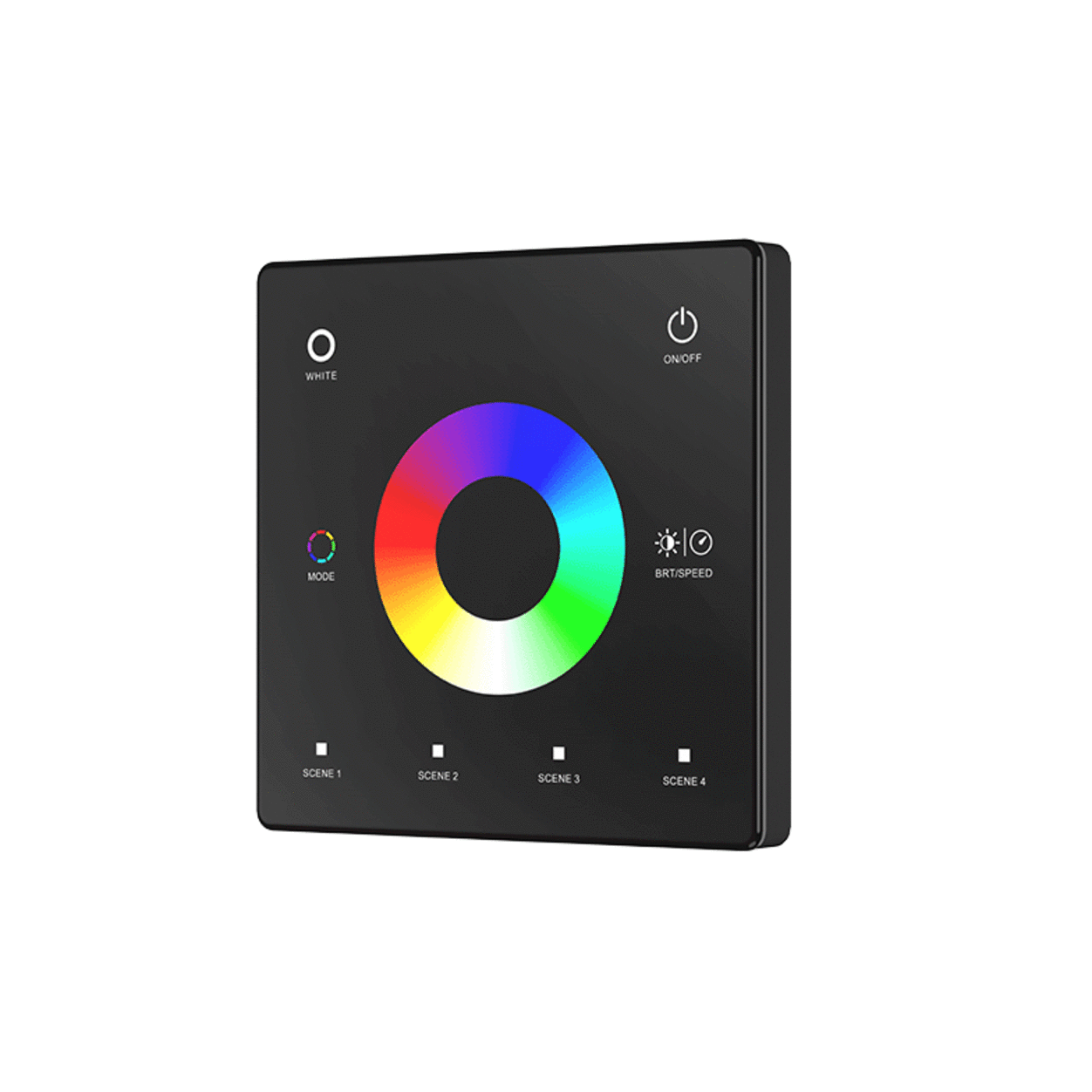 1 Zone RGB/RGBW Wall Mounted  Remote Controller on Battery Black