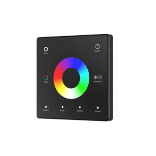 1 Zone RGB/RGBW Wall Mounted  Remote Controller on Battery Black