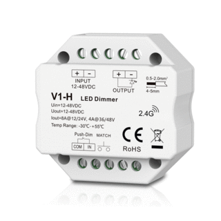 1CH 12-48VDC RF Single Color LED Dimmer