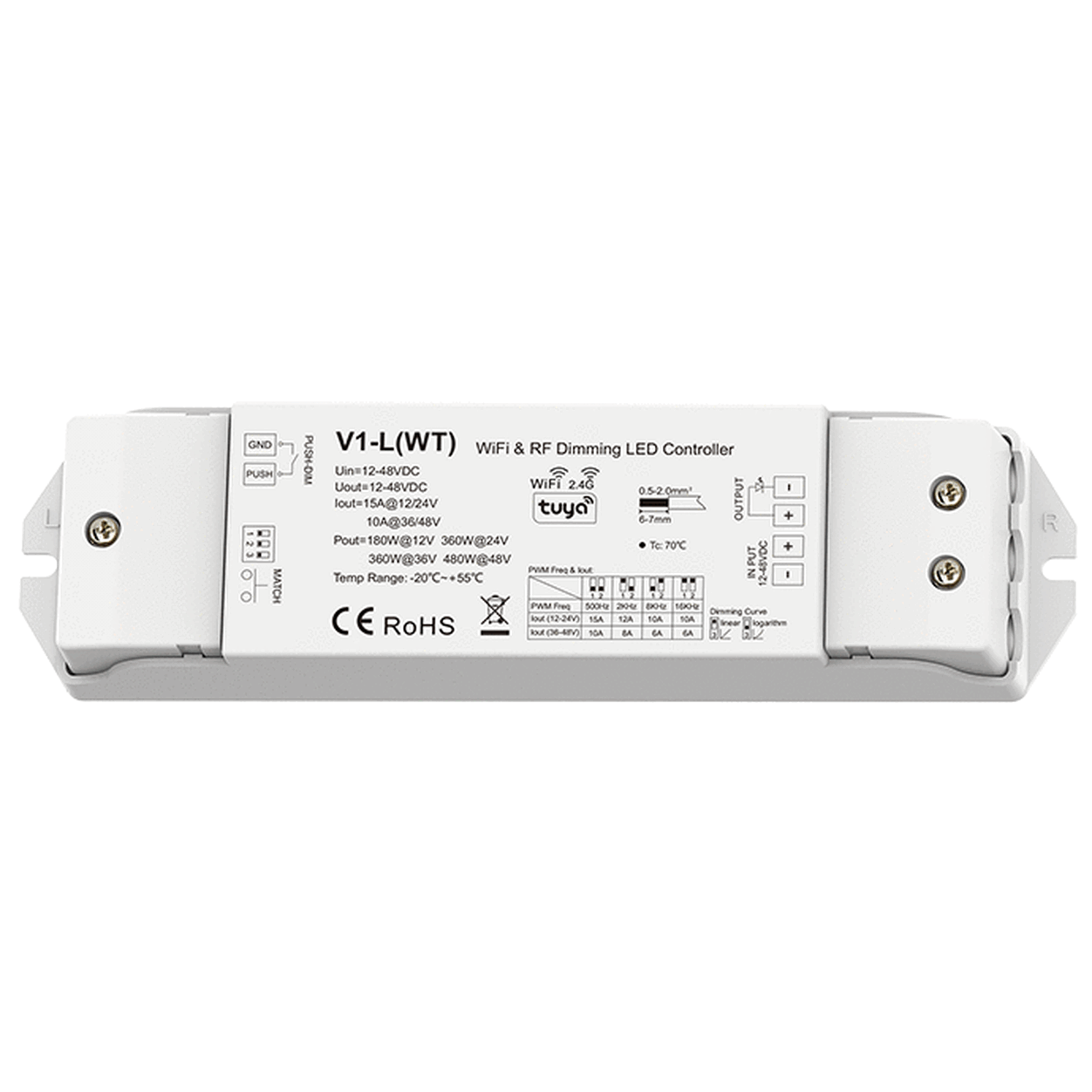1CH*15A 12-48VDC WiFi & RF CV Controller