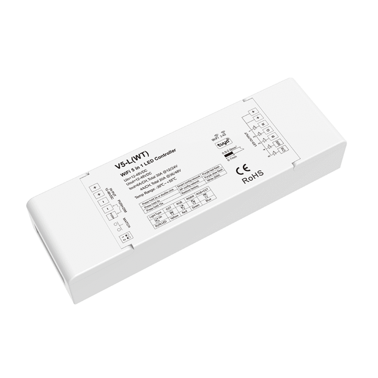 5CH*6A 12-48VDC WiFi & RF 5 in 1 Controller 