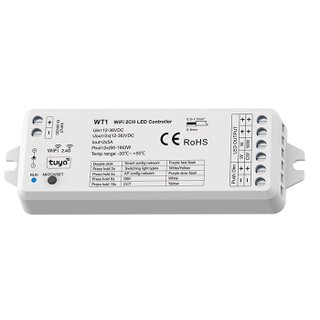 2CH*5A 12-24VDC WiFi & RF DIM & CCT  Controller 