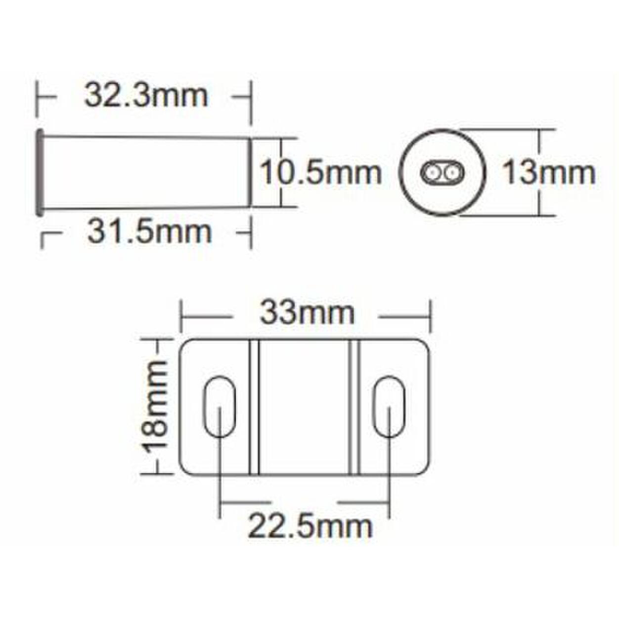 Recessed PIR Door Sensor On/Off For LED Strips