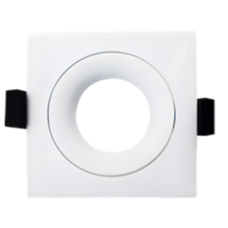 Recessed Mounting Ring GU10/MR16 Square White Adjustable