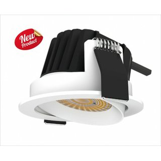 ALL-CCT LED Downlight 6W 60° Housing: white Alum.